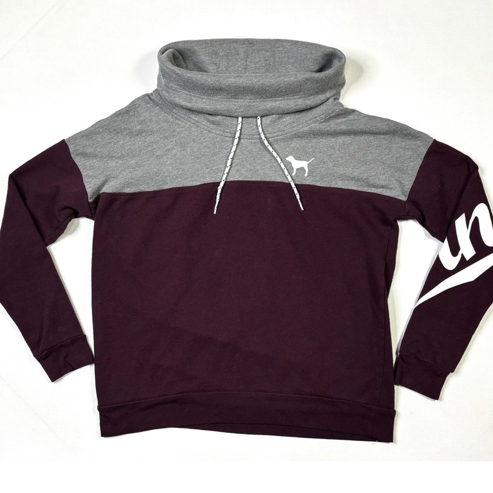 Victoria’s Secret PINK Sweatshirt Women’s Small Cowl Neck Maroon